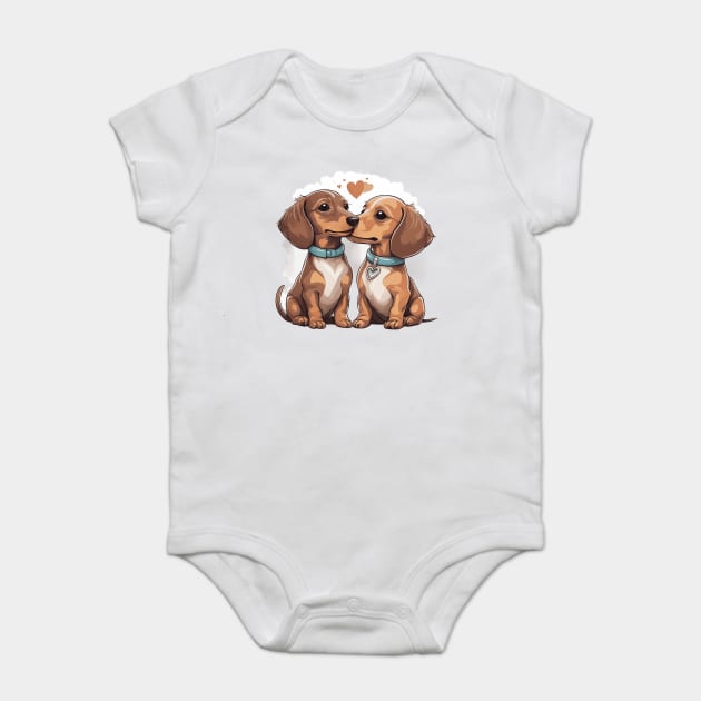 Miniature Dachshund Baby Bodysuit by animegirlnft
